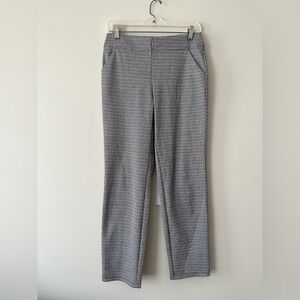 Max Studio Houndstooth Career Pants Elastic Waist Academia Preppy Size S